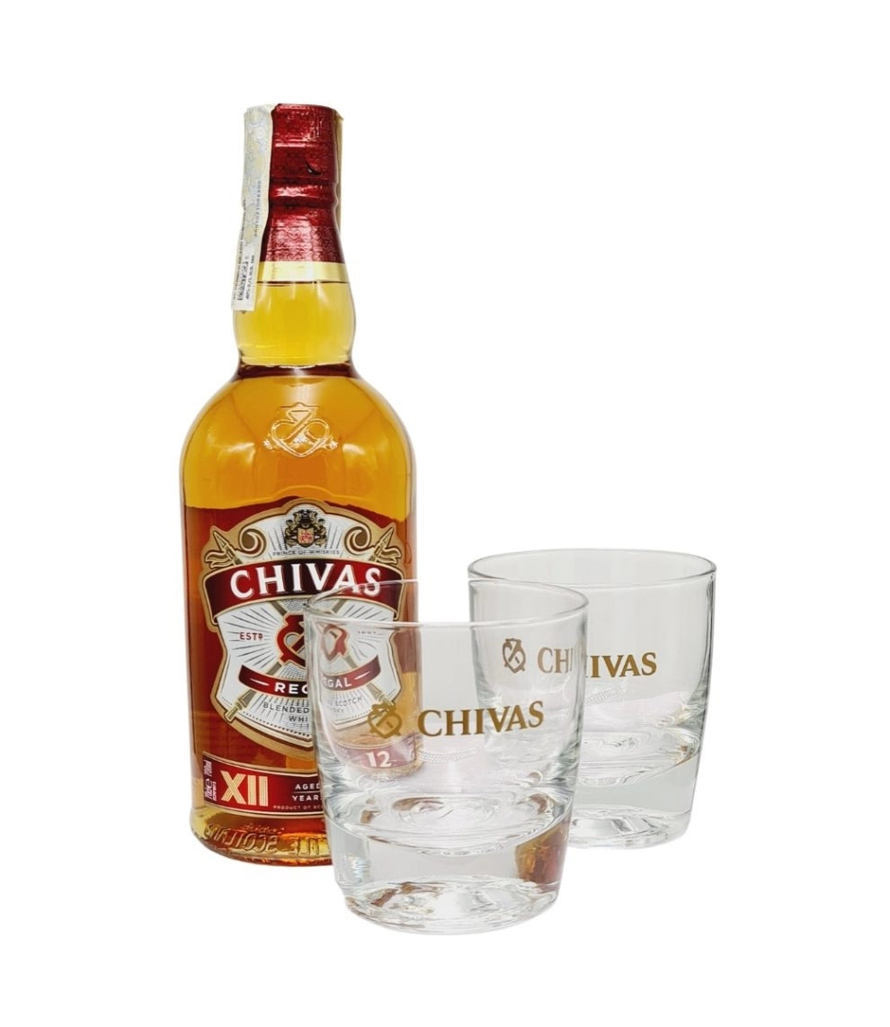 Whisky Chivas Regal 12 Ani 0.7L+2 Pahare 0
